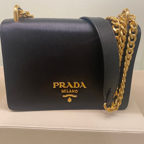 ★PRADA★ 25SS Gold Logo Pocono Shoulder Bag 1BA104 ZMY F000 Prada | Bags | Prada Shoulder Bag Or Crossbody | Poshmark